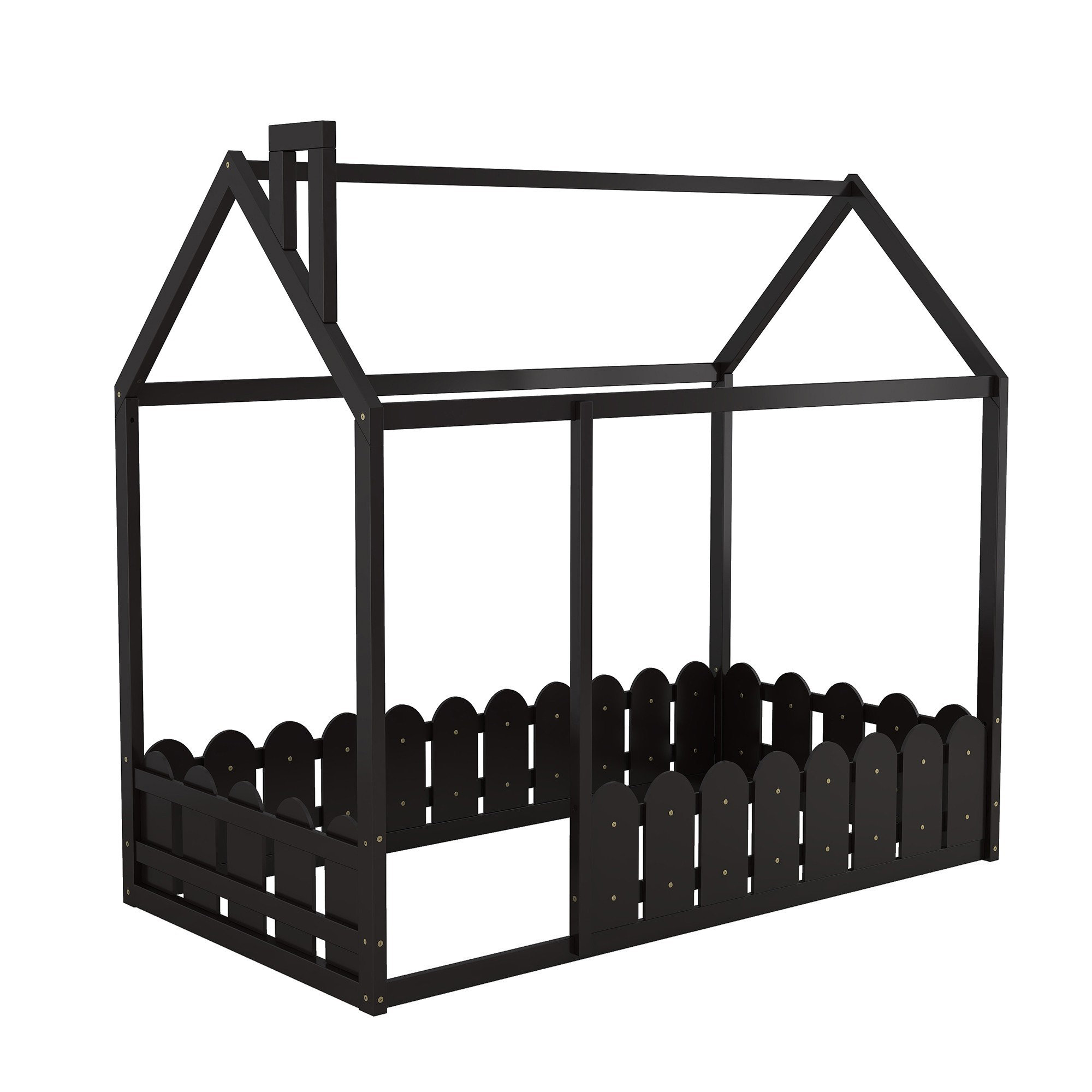 Harper orchard log cabin designs with fence style day beds wayfair