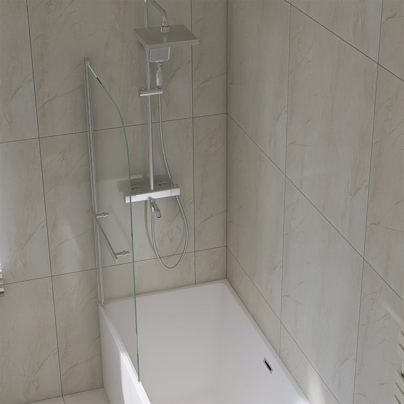 Panneau de douche en verre trempé sans cadre 31 "X55"