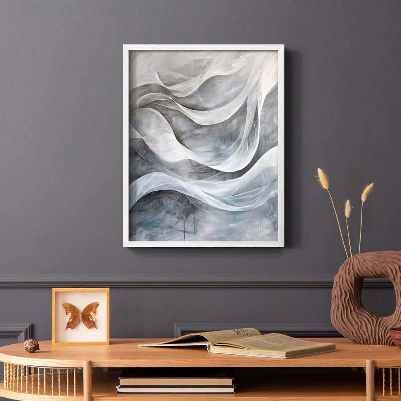 ABSTRACT Series CDLXIV  -Premium Framed Print -Ready to Hang - No Nails Required, White, 21" H x 17" W