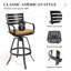 Tabourets de bar pivotants en aluminium avec coussin Sunbrella-896236594