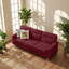 Canapé 3 places en velours Snowfleece l 82 po x P 29,5 po x H 35,4 po
