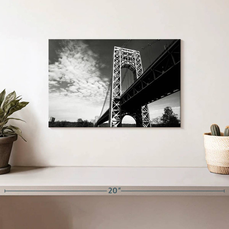 Lilie George, pont de Washington, BW, H 8 po x l 12 po