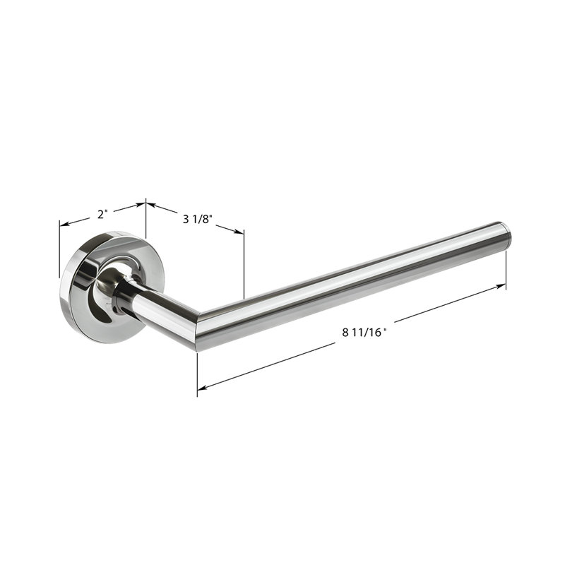 Barre à serviettes murale 8,7 po Glow, Nickel poli