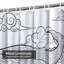 Rideau de douche noir imperméable, rideaux de douche pour la salle de bain avec 12 crochets-129427156