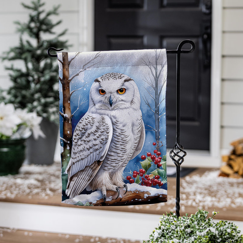 Drapeau de jardin Snow Owl