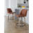 Thea 26" Fixed-Height Counter Stools with Bent Wood Legs & Round Footrest
