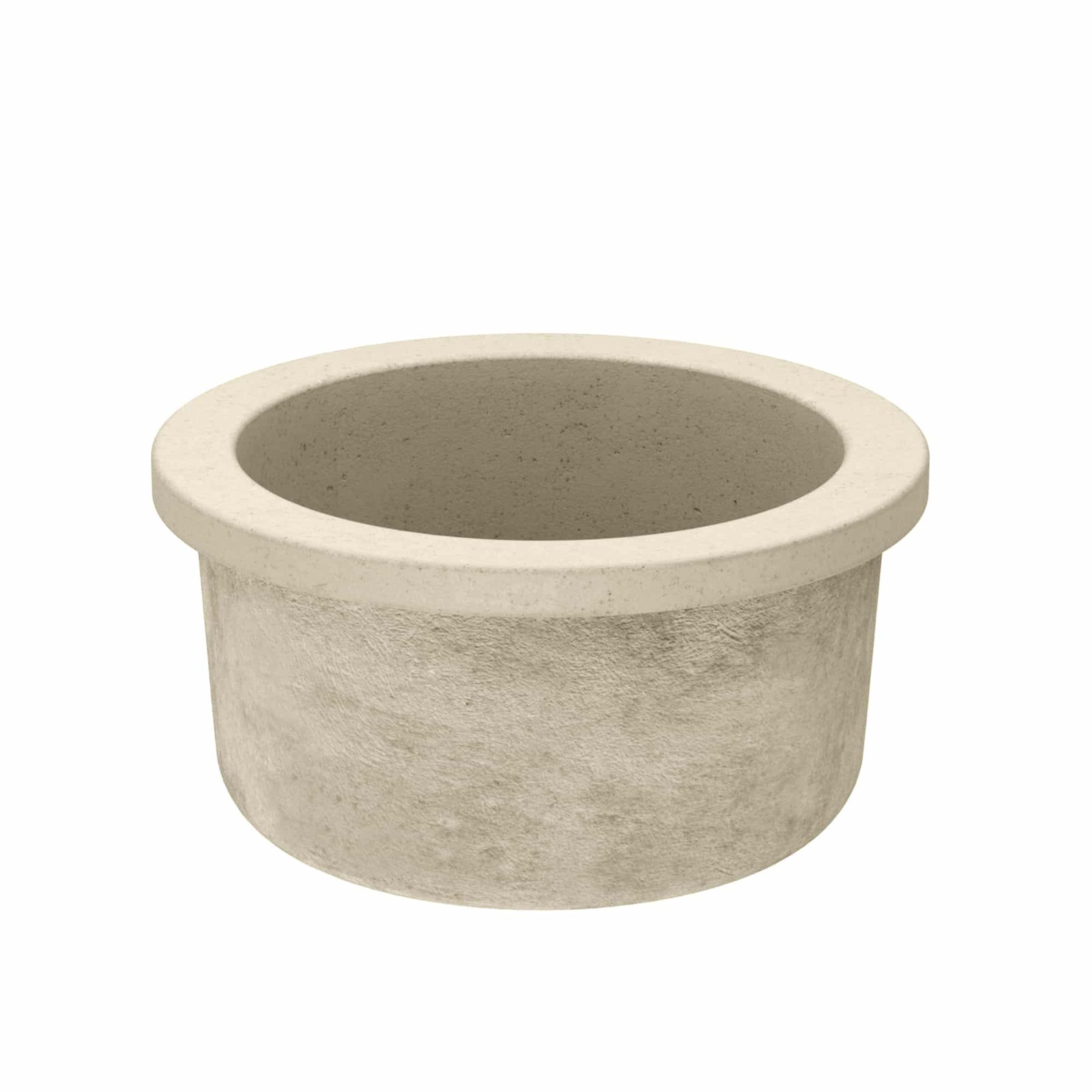 NativeStone Olivos 16" Round Bar Sink, Sand