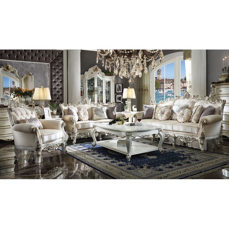 Fauteuil en polyester 38 po Vestavia, Crème, crème