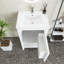 Meuble-lavabo simple 20 po avec comptoir en céramique Jeraldean-1115421057