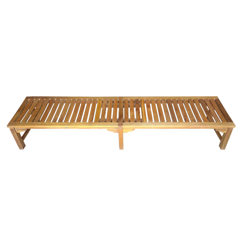 Santa Monica Outdoor Teak Dining Bench, 18" H x 94" W x 18" D