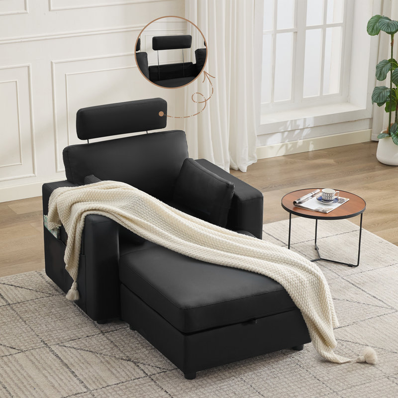 Upholstered Sofa, 1, Black Chenille