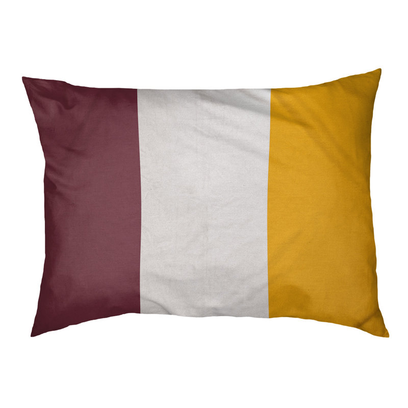 Coussin de lit pour chien Cincinnati, Grand (l 40 po x P 30 po x H 6,5 po), Bourgogne / Blanc / Or