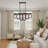 39" Modern Rectangular 6-light Chandelier Dimmable