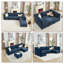 Canapé modulaire rembourré modulaire en chenille 6 pièces 6 pièces Comfy-1060837974