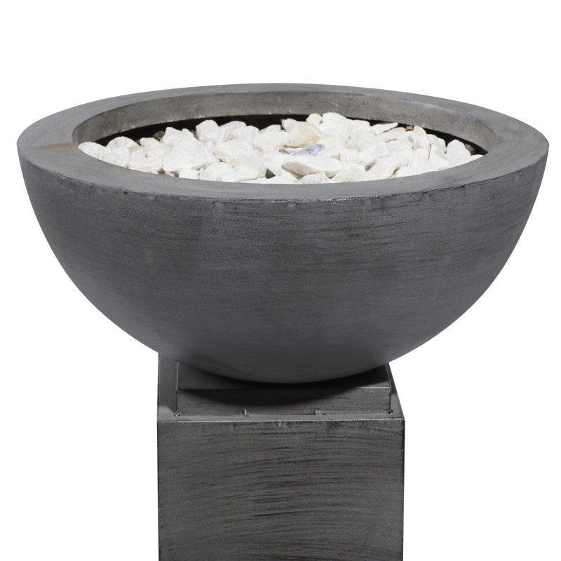 Ensemble de 2 pots de fleurs d'intérieur et d'extérieur gris Amirah