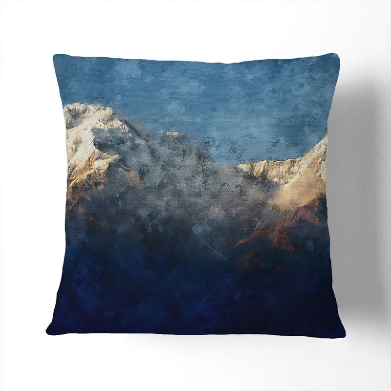 Mountain View Vol.6 Square Throw Cushion, Black, 40cm H x 40cm W x 15cm D