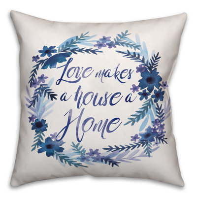 Love Appliqued Throw Pillow