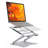 Support réglable pour ordinateur portable, argent