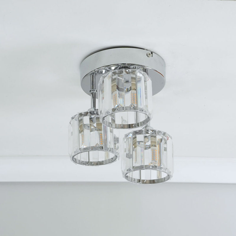 Aazan Glass Semi Flush Mount, No