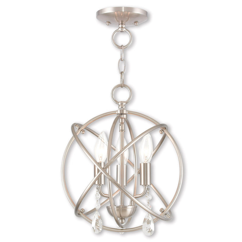 Lustre sphérique à 3 lumières Tahlik, H 15 po x l 14 po x P 15 po