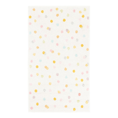 Polka Dots Machine Woven Polypropylene Plastic Rug