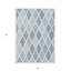 Tapis intérieur / extérieur lavable bleu ciel et ivoire 3 pi x 5 pi