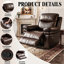 Fauteuil inclinable manuel entièrement assemblé de 101,6 cm de large en similicuir, dossier et accoudoirs rembourrés.-1014618834
