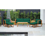 Outdoor 8 - Piece Teak Conversation Set