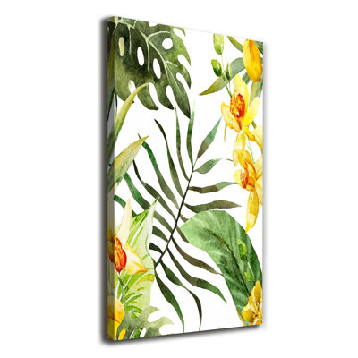 Tropical Flowers - Wrapped Canvas Print