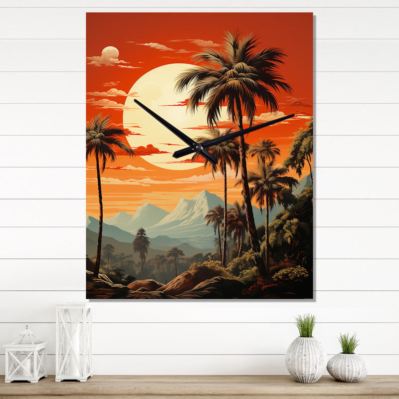 Daimian - Horloges murales Palm Trees, Moyen