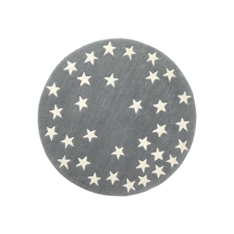 Round Geometric Hand Woven 100cm X 100cm Area Rug