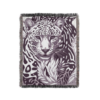 Jeté en mélange de coton léopard Fiero