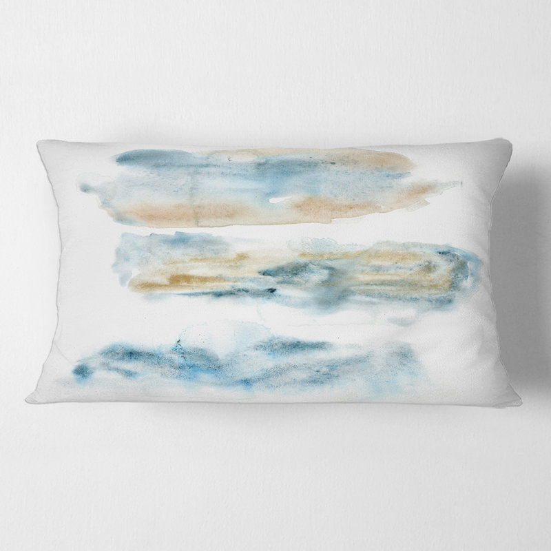 Abstrait de nuages bleu foncé III - coussin moderne imprimé