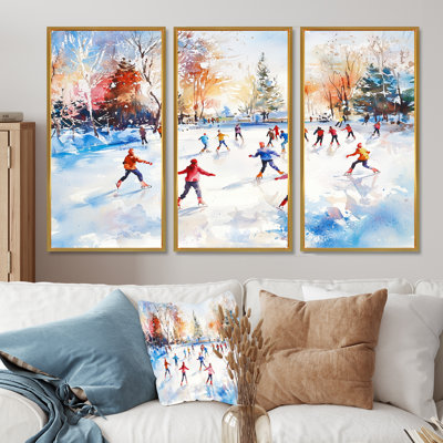 Addicyn - Ensemble de décoration murale paysage d'hiver
