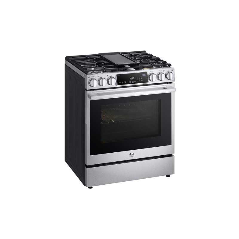 30" 6.3 cu. ft. Smart Slide-in Natural Gas Range with Convection Oven, Stainless Steel