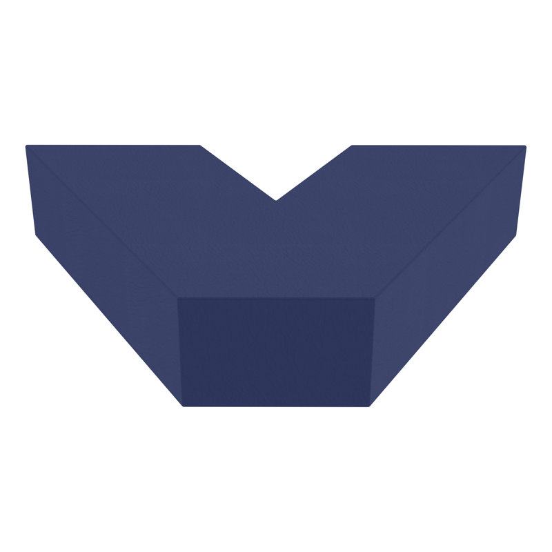 Novelty Kids Soft Seating, 12" H x 59.25" W x 36" D, Navy