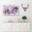 Purple Sky Behind The Winter Trees - Wrapped Canvas-56656563