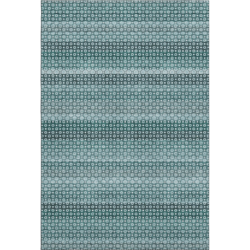Premium Machine Washable Elize AMF1419 Stripes Rug, Rectangle 10' x 14'