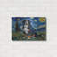  'Bernese Mountain Dog Starry Night' by Rich Monet Metal Wall Art, 16" x 12"-854682917