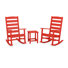 POLYWOOD x Sol 72 Jamarion 3-Piece Porch Rocking Chair Set