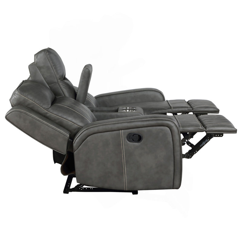 Ensemble de canapé inclinable 2 pièces gris