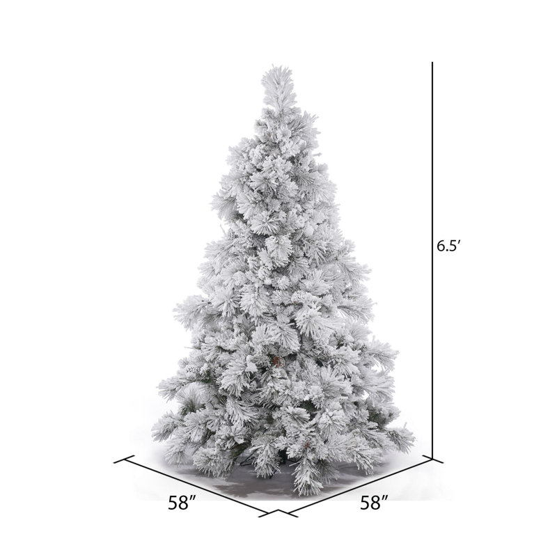 Alberta Flocked Artificial Christmas Tree Unlit, 6.5'
