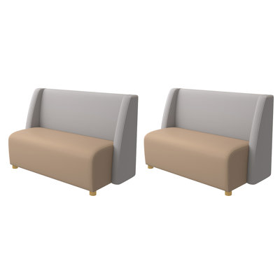 Cafe Bar Dessert Shop Restaurant Modern Bench Faux Leather Upholstered Bench