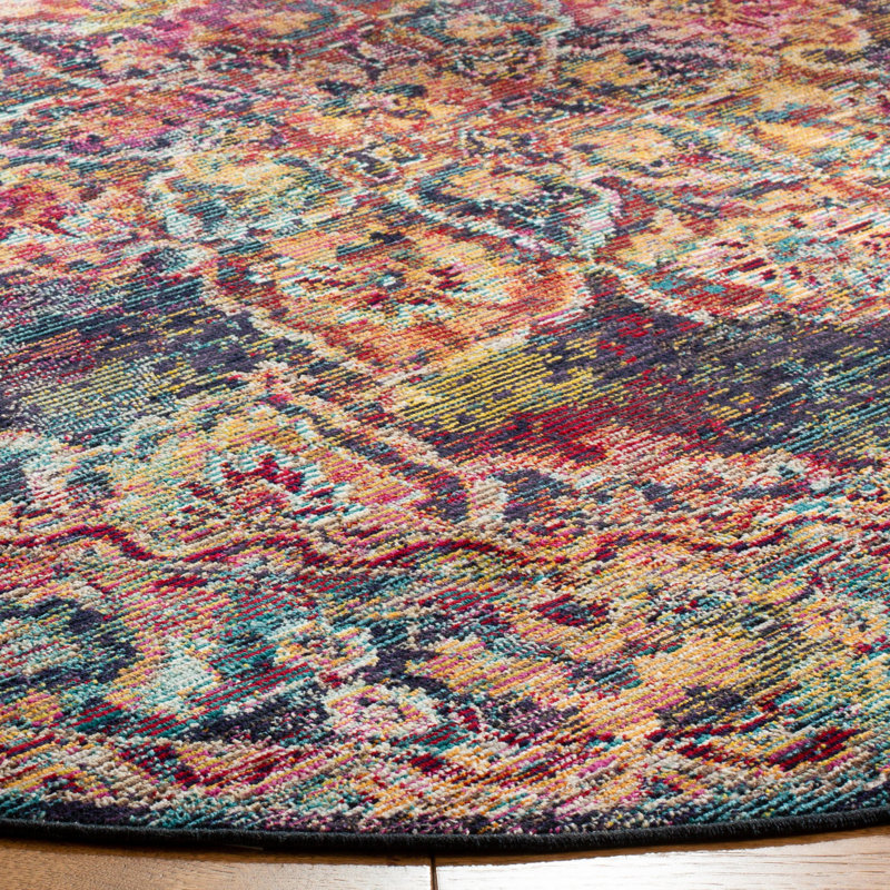 Mae Crystal Performance Oriental Rug, Round 7'