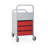 Mobile Storage Utility Cart with Bins and Casters