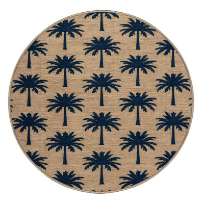 Tapis hawaïen lavable Palm Silhouettes