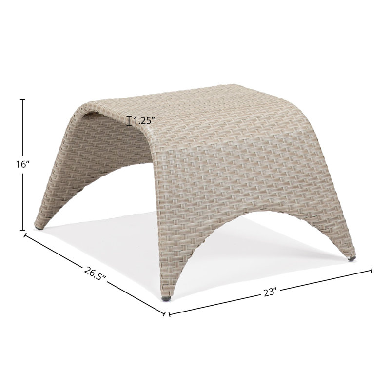 Malibu Outdoor Rectangular Side Table, Driftwood