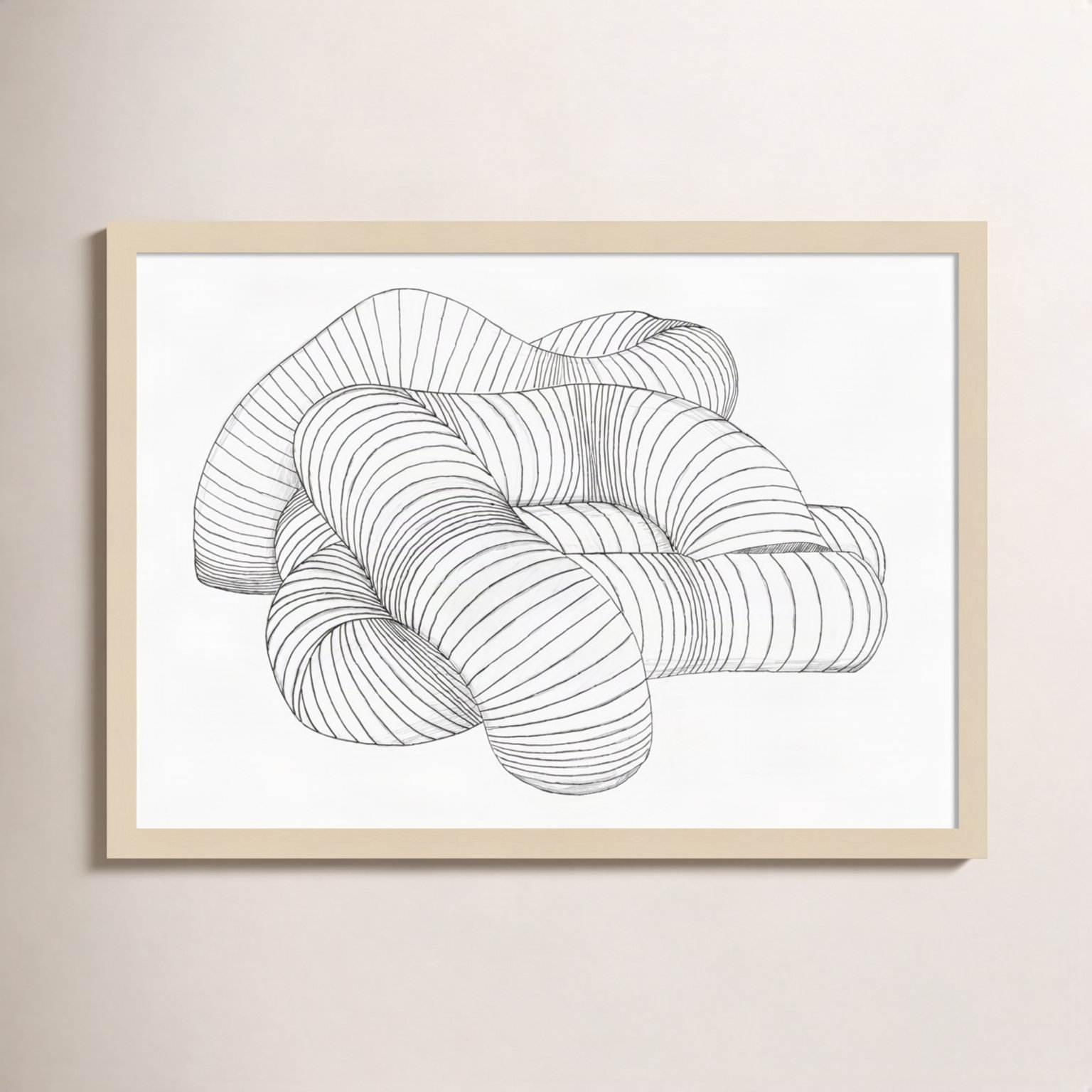 Grudie Hydro Pipes Print by Alex Dunn, 18" H x 25" W x 1" D, Brown
