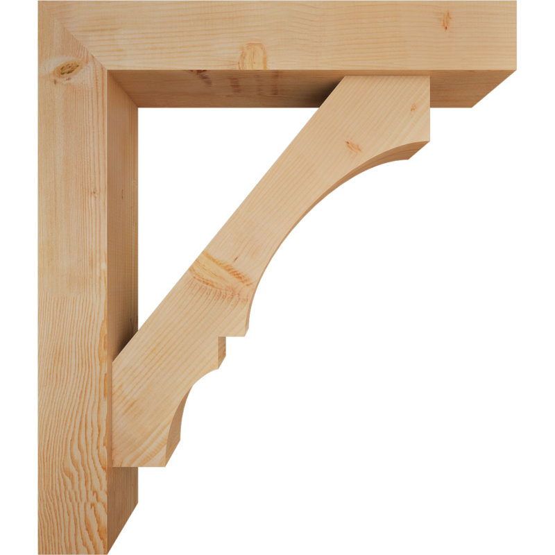 Support de bloc Balboa avec entretoise décalée, 44 x 38, Sapin Douglas de l 7 1/2 (lisse)