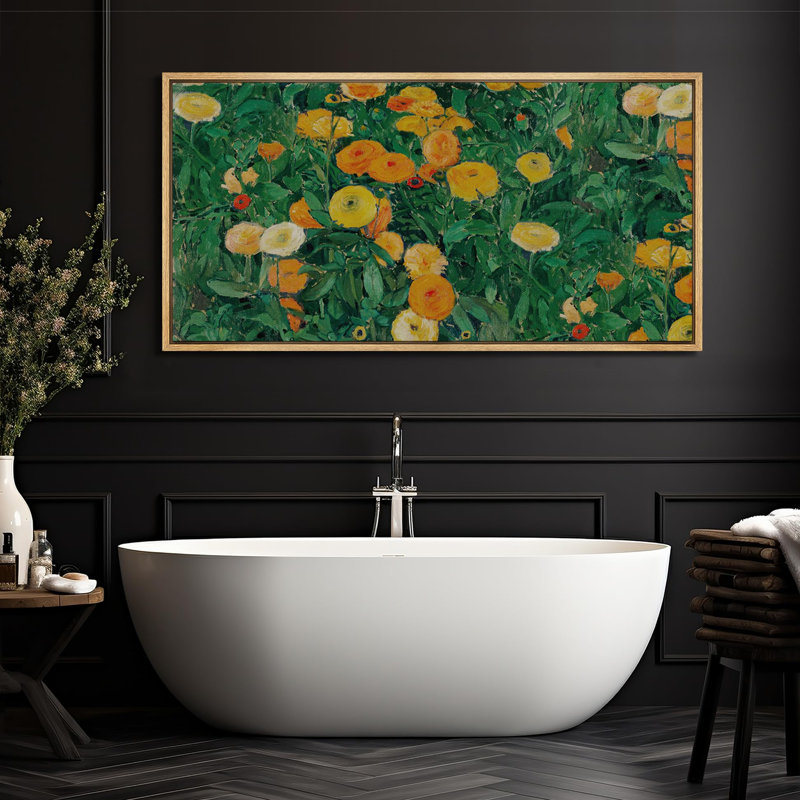«Vibrant Wildflower», reproduction encadrée botanique, H 30 po x l 60 po, Naturel